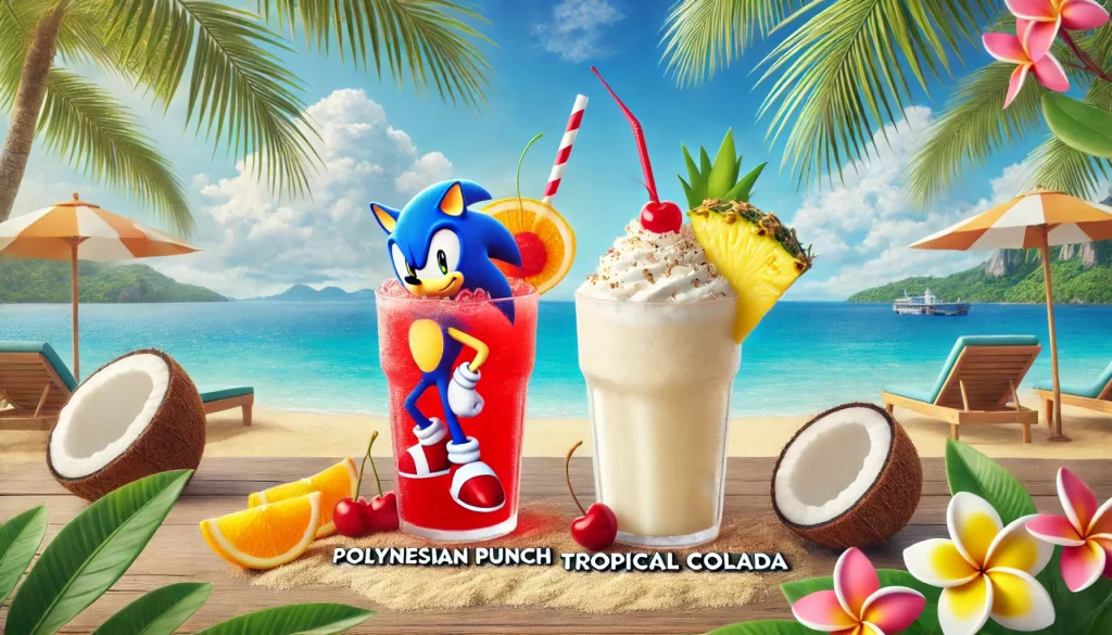 Sonic Polynesian Punch and Tropical Colada